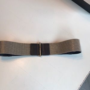 Express Gold studded faux leather/ elastic belt